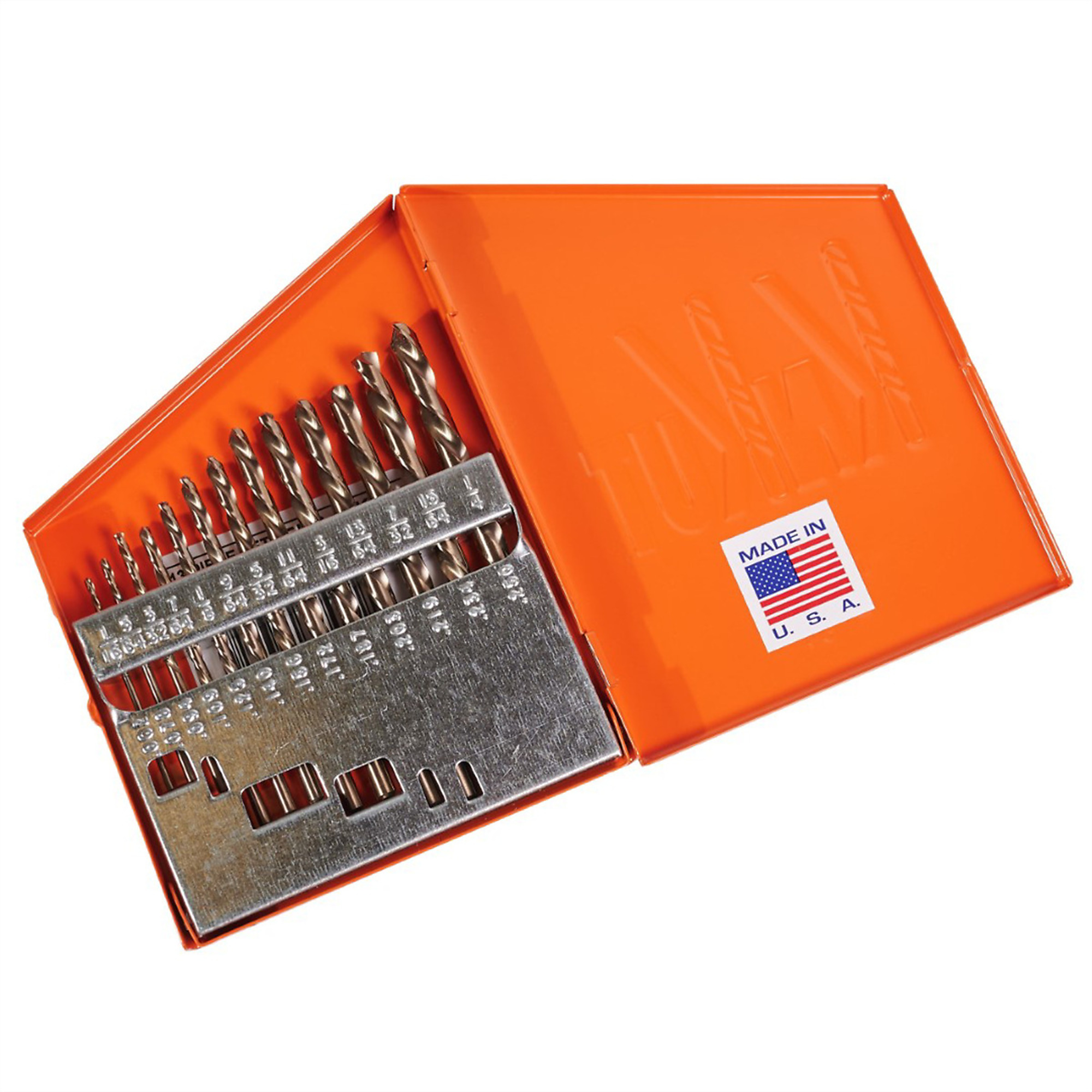 KnKut Left Hand Drill Bit Set — 13-Pc., 1/16in. to 1/4in., Gold Surface Treated, Model# KNK13KK6